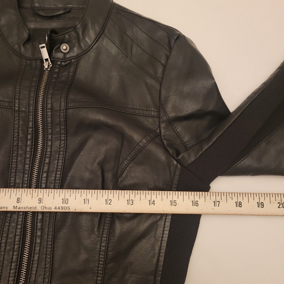 Maurices Moto Jacket Faux Leather|Black|Women's Small - Picture 7 of 9